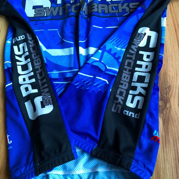 VOLER Cycling Jersey Bike Shirt 3/4 Zip Pockets Small Blue Men’s UNISEX - Picture 4 of 14